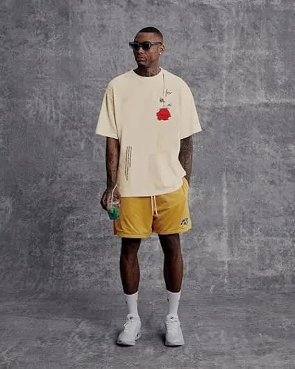 Fallen Rose Graphic Tee - Stone